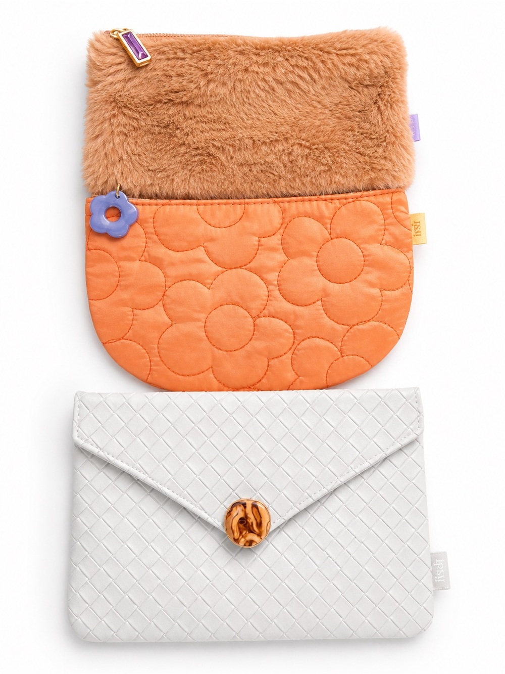 3-Piece Makeup Bag Bundle | Cute Travel Cosmetic Pouches | Trendy Mix Set